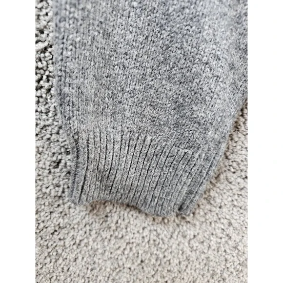 GAP Hoodie Gray Alpaca Blend Knit Long Sleeve Drawstring 2008 Holiday Mens XL - Picture 5 of 16